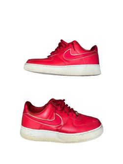Nike Air Force 1 Low Red Gold Swoosh Size 9.5
