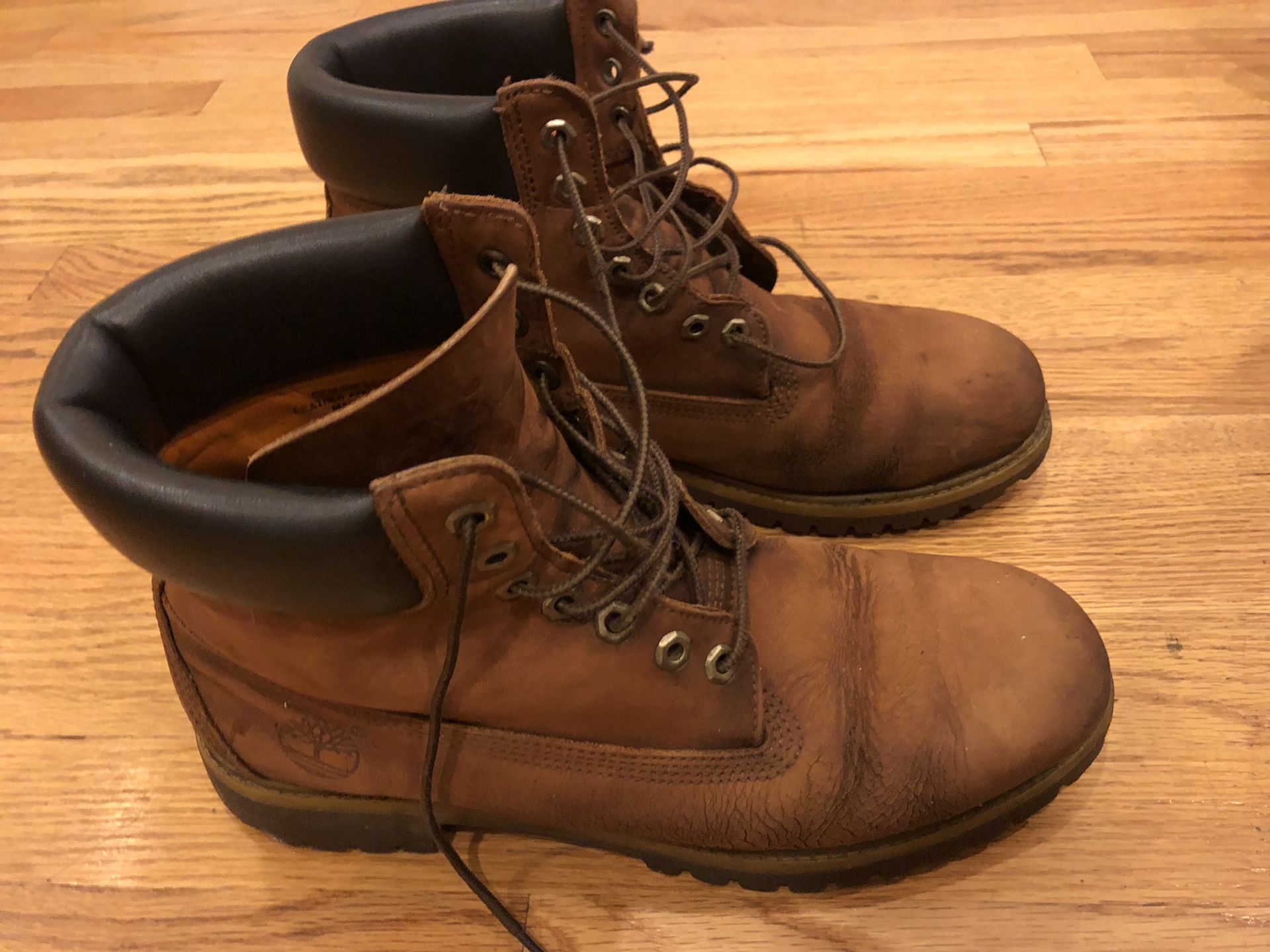 Brown Timberland Boots 10.5 High Top Suede Shoes