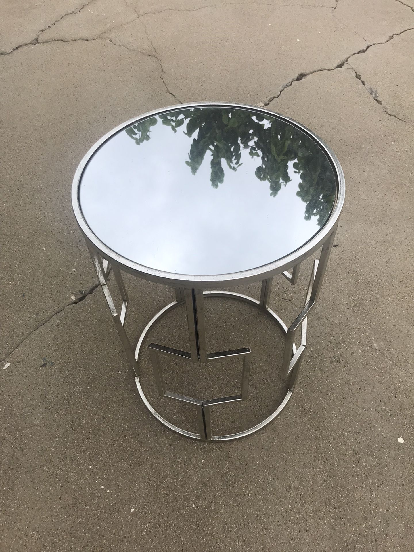 Glass Mirror Table