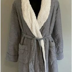 Levi's X Target Striped Woven Cotton Robe Dark Chambray Size L/XL NWT