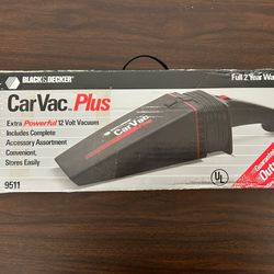 Black And Decker Car Vac Plus With Accessories