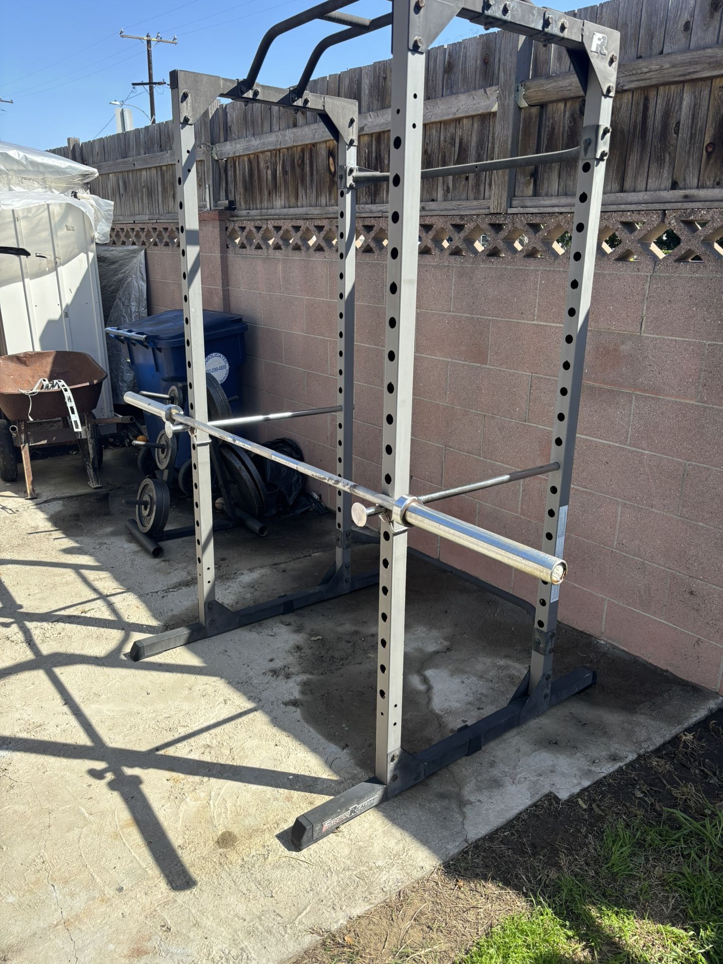 Power Rack With Olympic Bar, Weights, And Bench