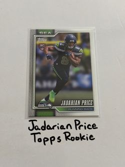 Jadarian Price Seattle Seahawks RB Topps Rookie Card.