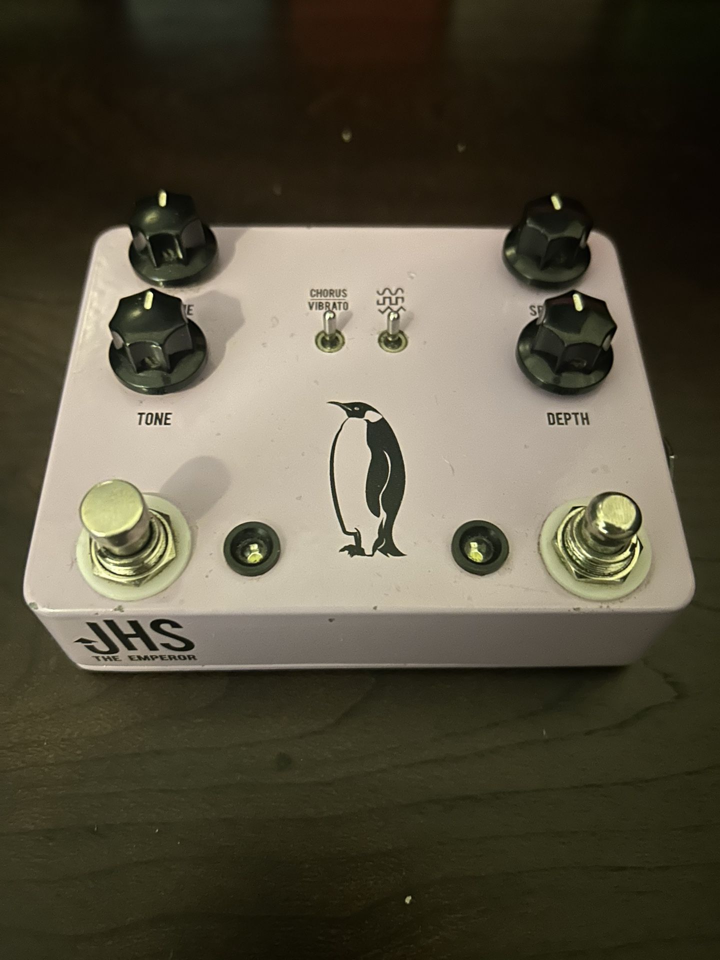 The JHS Emperor V1 Chorus/Vibrato with Tap Tempo guitar pedal