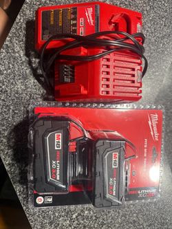 Milwaukee M18 Batteries + Charger