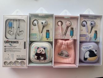 New Cute Wired Type C Earphones