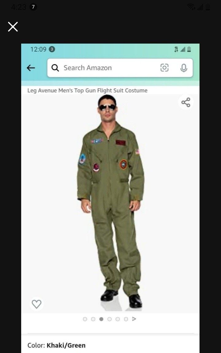 TOP GUN BY LEG AVENUES FLIGHT SUIT Halloween Costume 