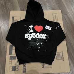 Sp5der “ I Heart Sp5der “ Hoodie  Size S-M