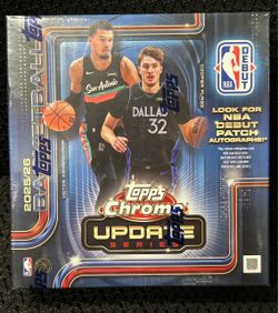 2025-26 Topps Chrome Update Series NBA Factory Sealed Mega Box