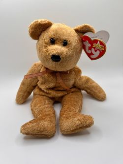 Ty Rare Beanie Baby Cashew The Bear 2000 Retired Pe Pellets Rare Tag Error