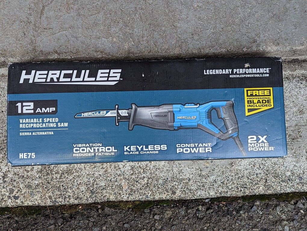 Hercules 12 Amp Variable Speed Trigger Reciprocating Saw for Sale in