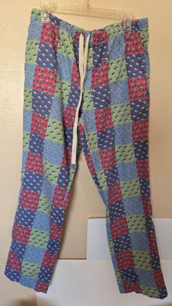 Vineyard Vines Cotton Holiday Print Drawstring Lounge Pajama Pants Size Medium