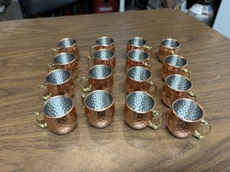 Mini Moscow Mule Mugs 2 oz Glasses Copper Cups