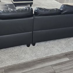 5 Seater Sectional Sofa (Black & White)
