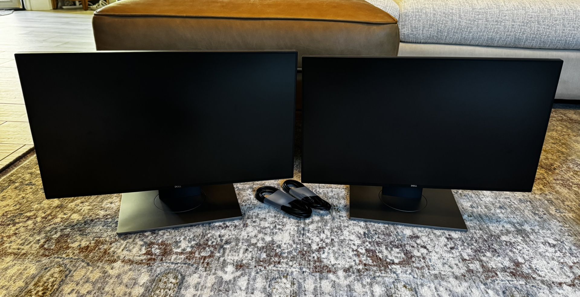 Two Widescreen Dell Ultrasharp 24” Monitors -  U2417H