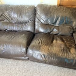 Automatic Reclining Leather Couch