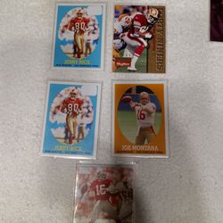 Football Cards: Joe Montana, Jerry Rice, 