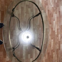 Glass Coffee Table And Side Table