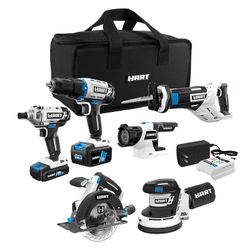 HART 20-Volt Cordless 6-Tool Combo Kit With 2 Batteries and Charger