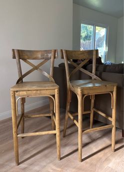 Bistro Distressed Wood Barstool