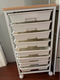 Rolling Storage Cart with 7 Drawers – New