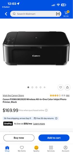Black canon printer