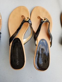 Sandals and wet shoes