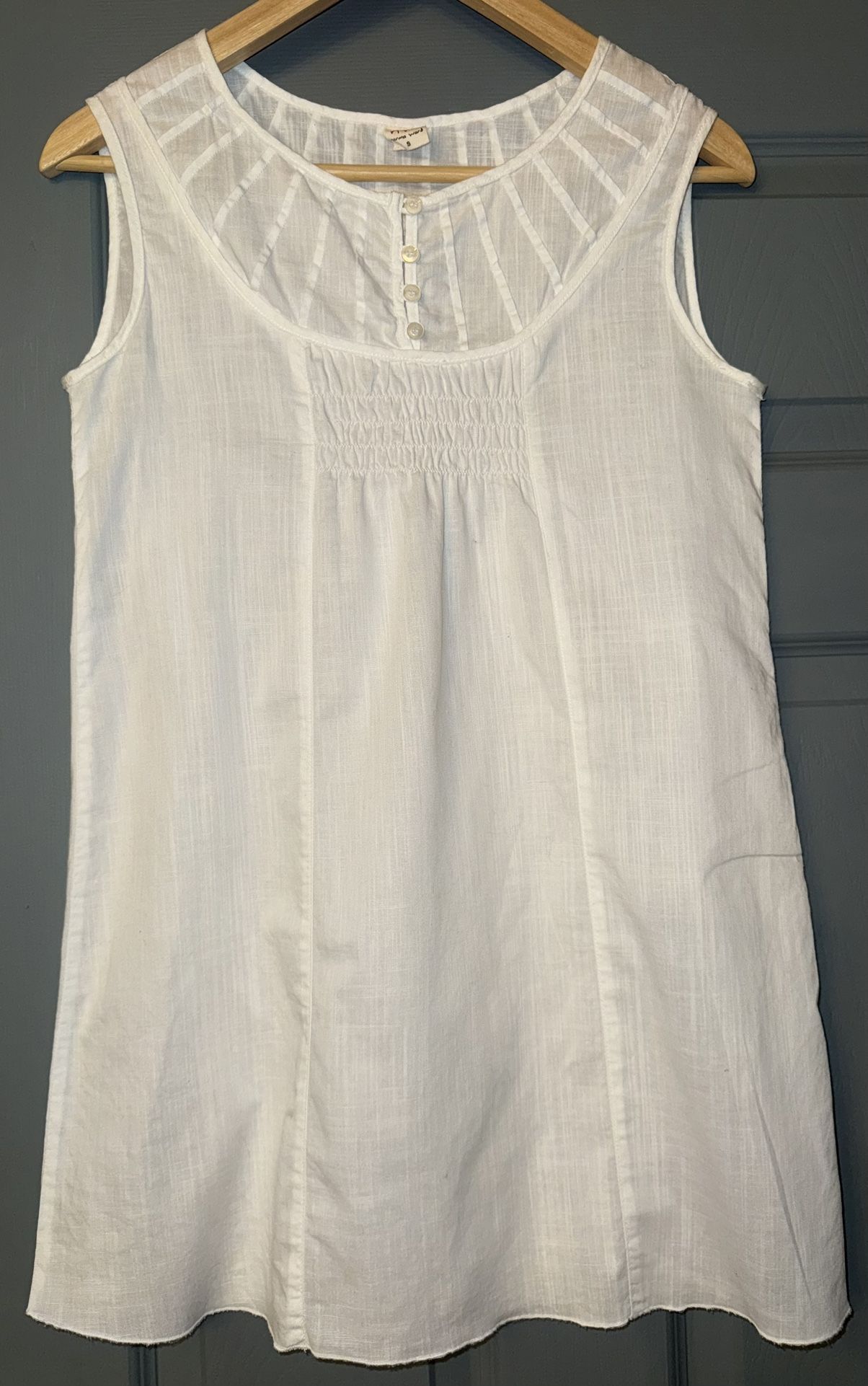 NW.norma Ward Women's White 100% Cotton Summer Breeze Short Nightgown. 