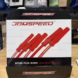 JDMSPEED 41-110 Iridium Spark Plugs & M8-48322 Spark Plug Wires for 5.3 6.0L 6.2L Chevy