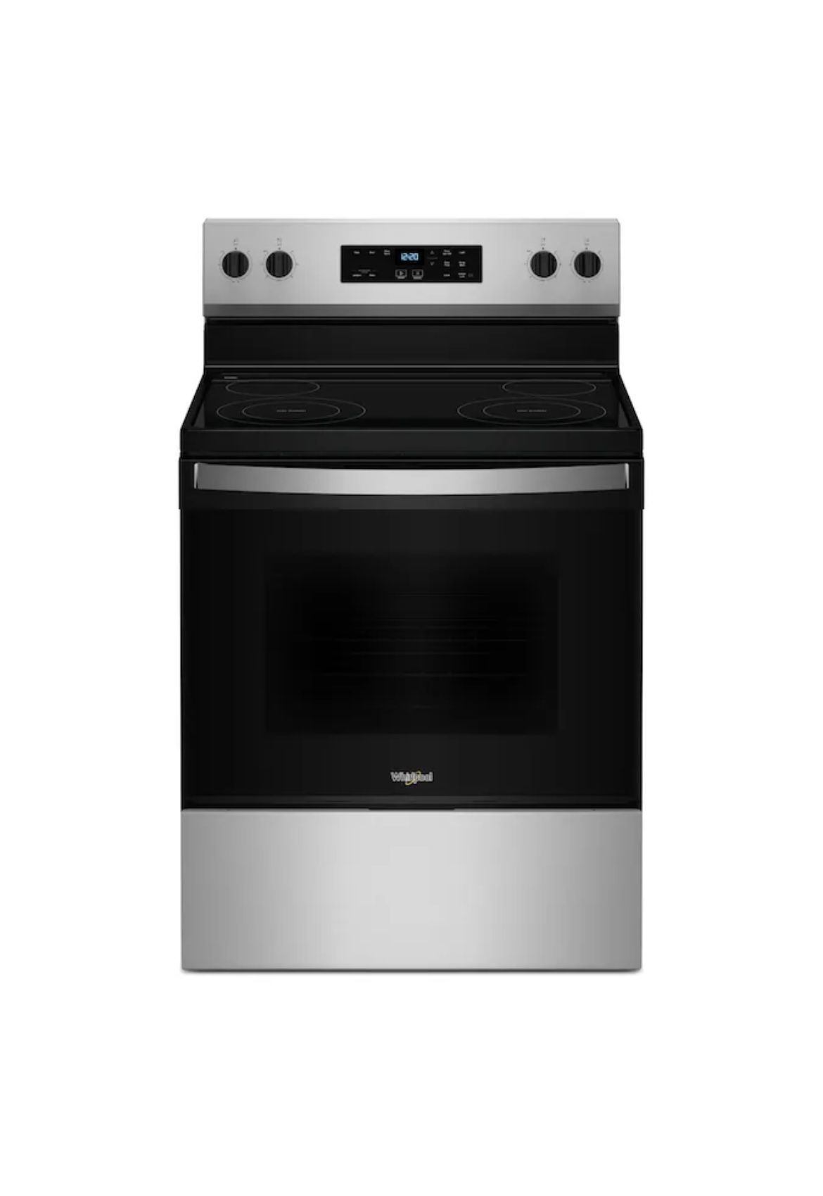 Flexible Cooktop 30-in Glass Top 4 burners 5.3-cu ft Freestanding Electric Range (Stainless Steel)