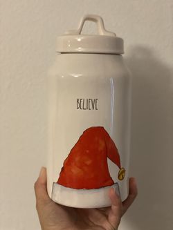Rae Dunn Believe Canister