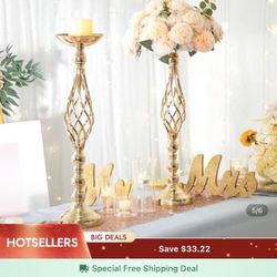 Gold centerpieces 
