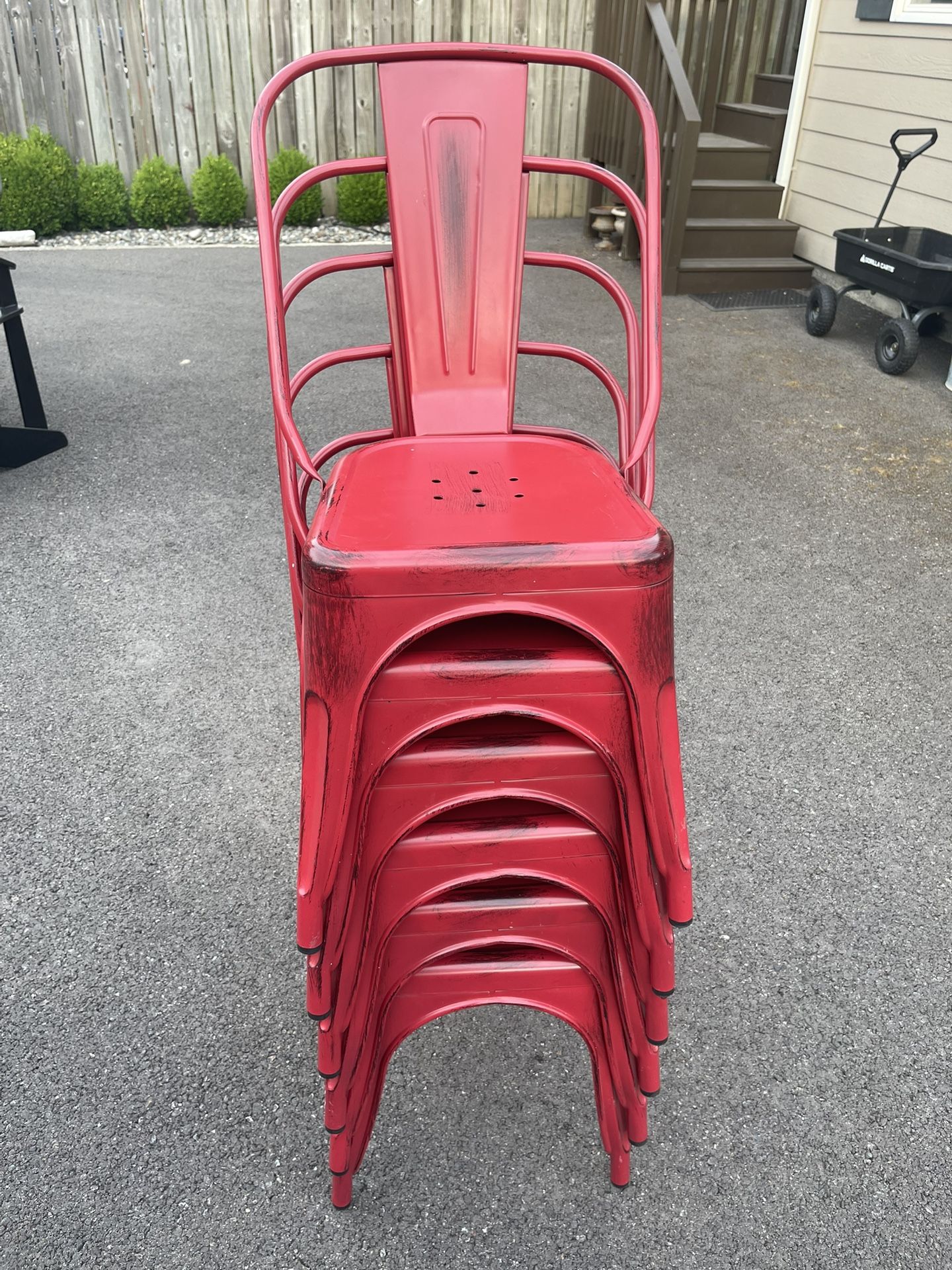 6 Metal Chairs