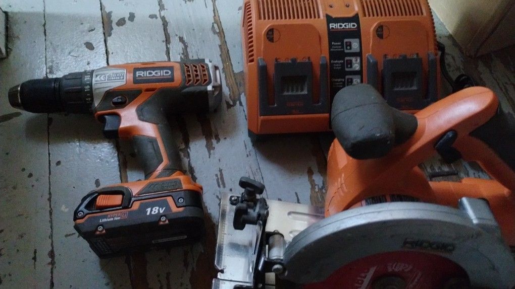 Professional Ridgid 4 Set Combo Tools For Sale