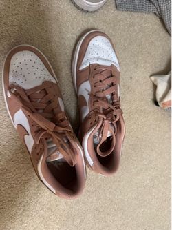 Pink and white dunks women 8.5