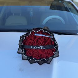 “I Love You” 12 Count Red Roses Bouquet 