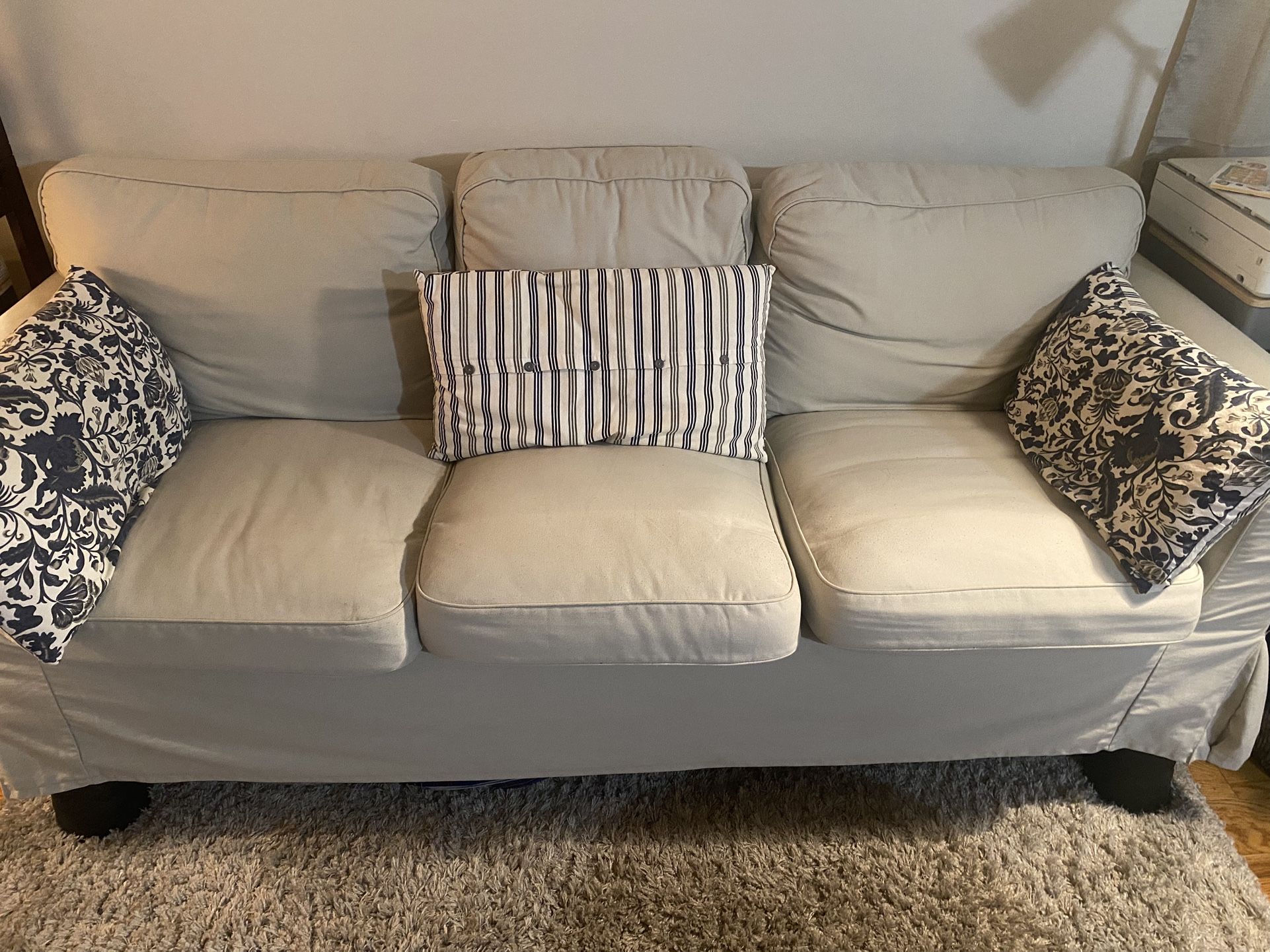 IKEA Couch, Off White In Color / Sits 3