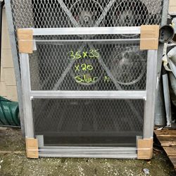 Aluminum Windows w/ Screens  (silver) 35”x35” $200 Each Window
