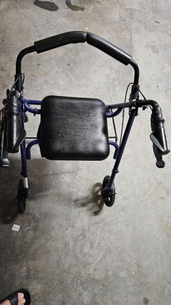Used walker, blue color