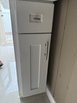 White Kitchen Cabinet with Drawer