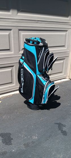 Cobra Golf Cart Bag Black and Turquoise