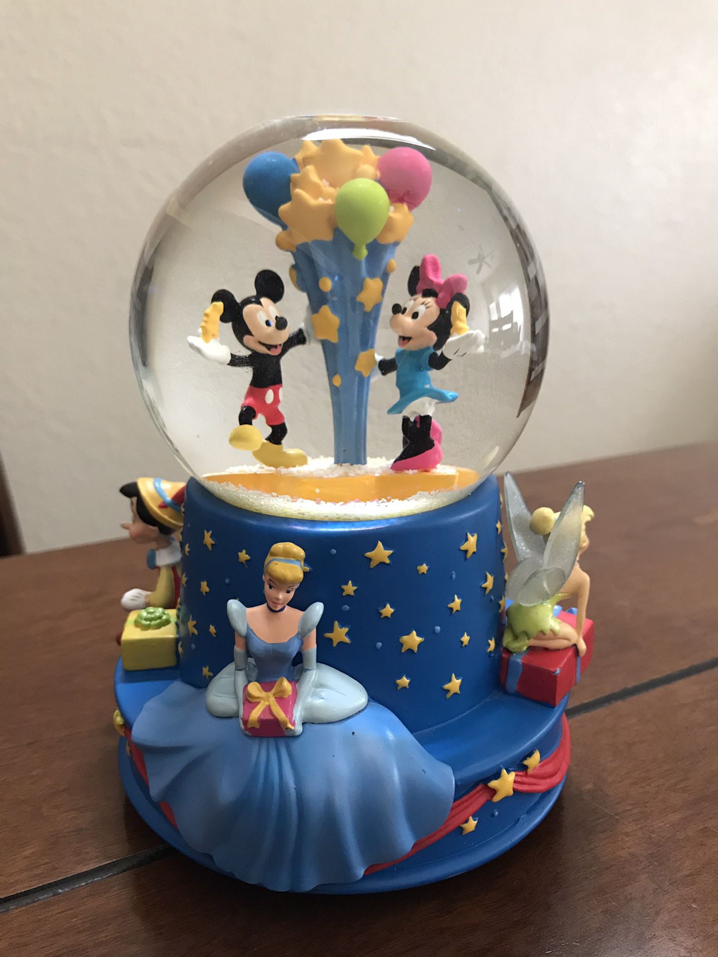 Disney musical birthday water globe
