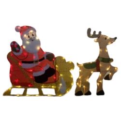 YARD DCR SANTA IN SLEIGH