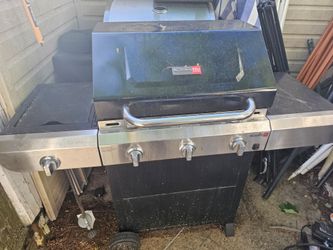 Prices firm.. three burner BBQ with side burner