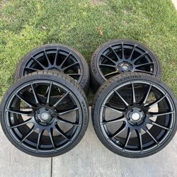 MRR GF6 Gloss Black Staggered Wheels 5x114.3