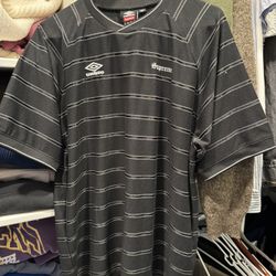 Supreme x Umbro Stripe Soccer Jersey Medium 