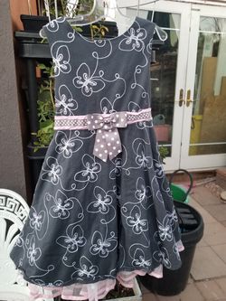 Sz 6x Gray/Pink petticoat Dress