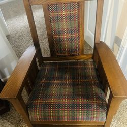 Oak Fabric Rocking Chair