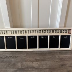 Weekly Chalk  Calendar Decor