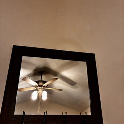 Framed Mirror With Double Hooks